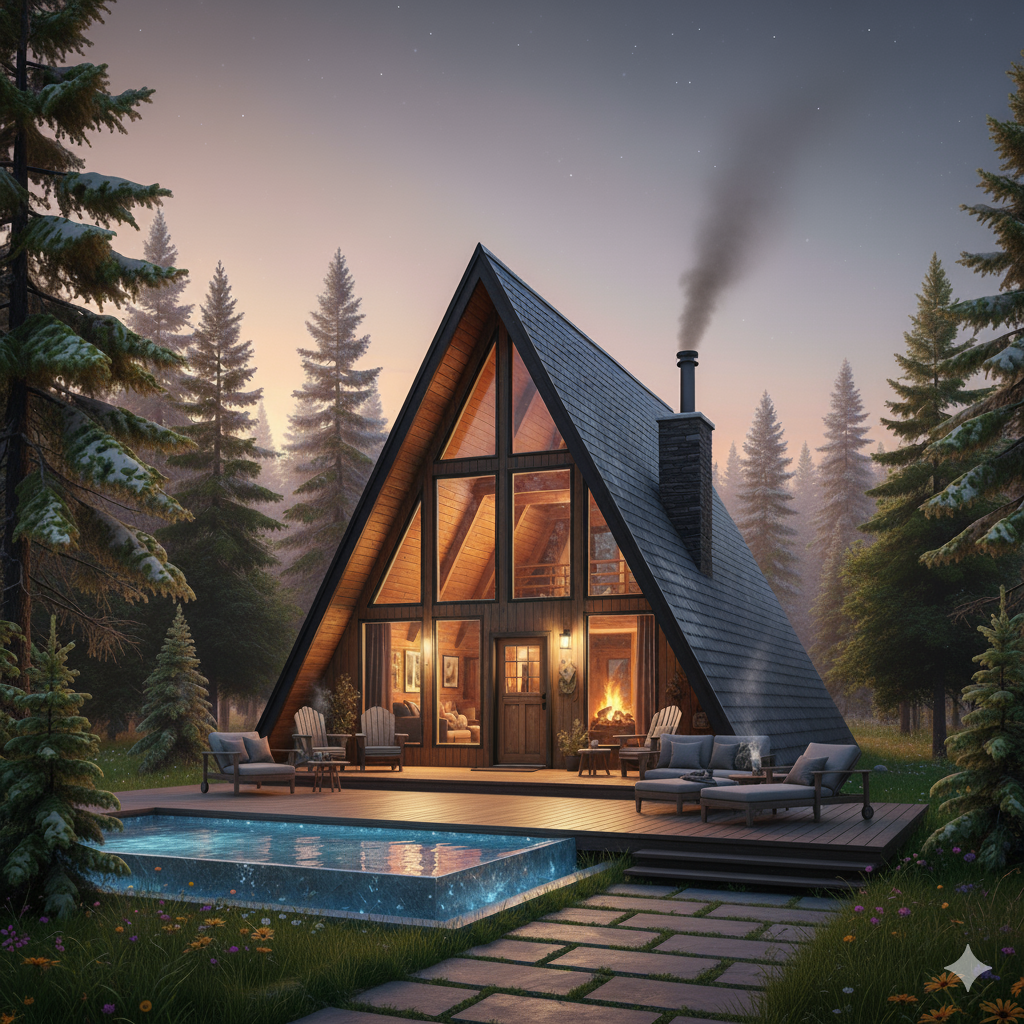 Premium A-Frame Villa - Luxury villa accommodation near Bran Castle, Transylvania, Romania